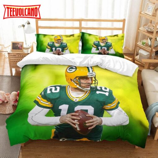 Aaron Rodgers Green Bay Packers Duvet Cover Bedding Sets