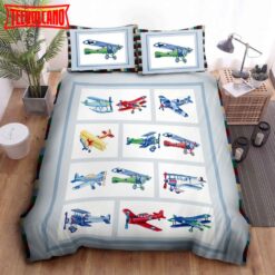 Airplane Picture Collection Bed Sheets Duvet Cover Bedding Sets