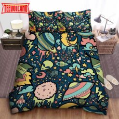 Alien &amp Ufo Pattern Bedding Sets