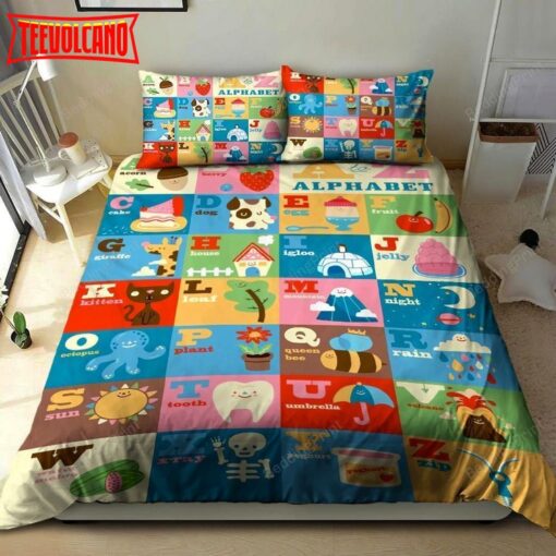 Alphabet Duvet Cover Bedding Sets