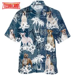 American Bulldog Hawaiian Shirt, Dog Hawaiian Shirt Pattern