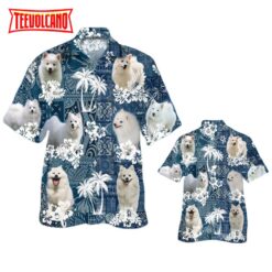 American Eskimo Hawaiian Shirt, 3D Full Print Dog Hawaii Shirt