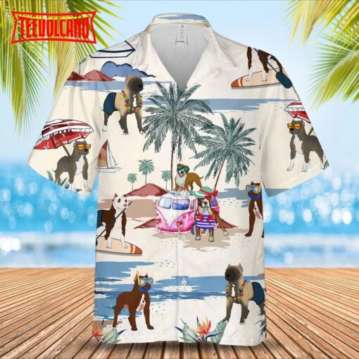 American Pit Bull Terrier Aloha Hawaiian Shirt