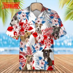 American Staffordshire Terrier Dog Aloha Hawaii Shirt