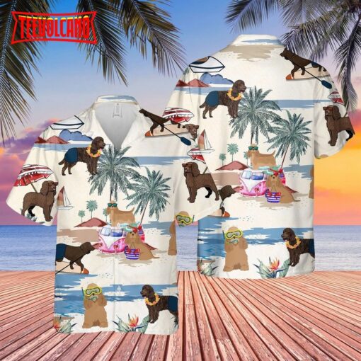 American Water Spaniel And Dog Hawaiian Shirt