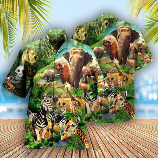 Animals Love And Conserve Our Wildlife and Diversity Hawaiian Shirt