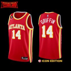 Atlanta Hawks AJ Griffin 2022-23 Icon Edition Jersey Red