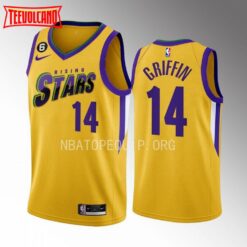 Atlanta Hawks AJ Griffin 2023 NBA Rising Stars Yellow Jersey