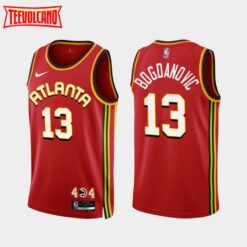 Atlanta Hawks Bogdan Bogdanovic 2022-23 Red Icon Edition Jersey