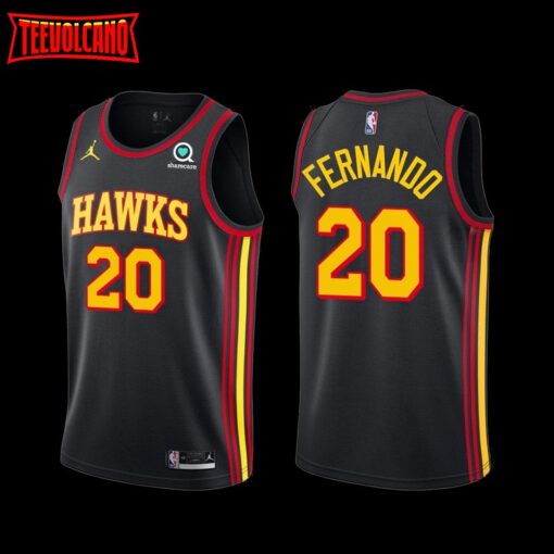 Atlanta Hawks Bruno Fernando 2022-23 Statement Edition Jersey Black