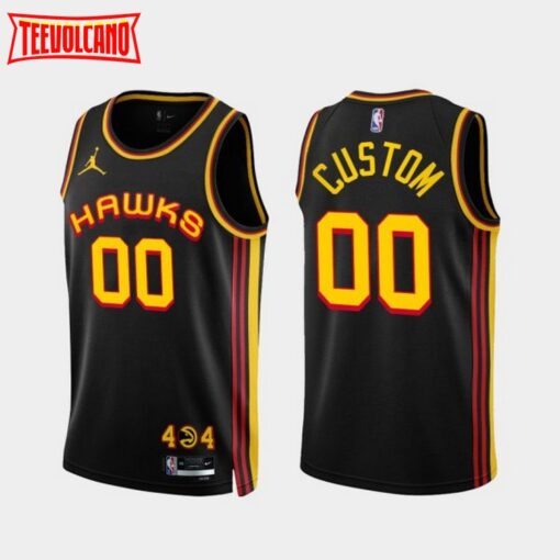 Atlanta Hawks Custom 2022-23 Statement Edition Jersey Black