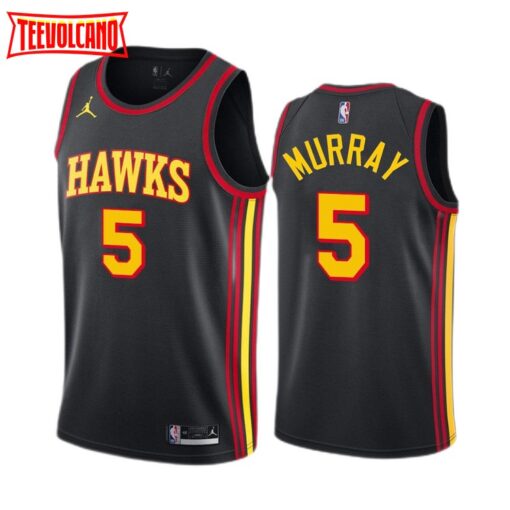 Atlanta Hawks Dejounte Murray Black Statement Edition Jersey