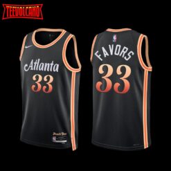 Atlanta Hawks Derrick Favors 2022-23 Black City Edition Jersey