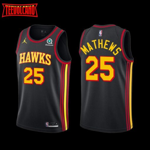 Atlanta Hawks Garrison Mathews 2022-23 Statement Edition Jersey Black