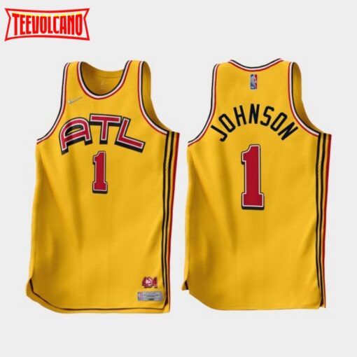 Atlanta Hawks Jalen Johnson 2022-23 Gold Earned Edition Jersey