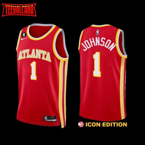 Atlanta Hawks Jalen Johnson 2022-23 Icon Edition Jersey Red