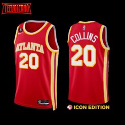 Atlanta Hawks John Collins 2022-23 Icon Edition Jersey Red