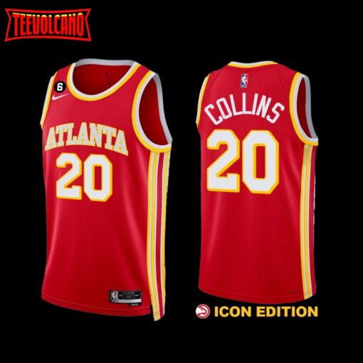 Atlanta Hawks John Collins 2022-23 Icon Edition Jersey Red