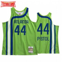 Atlanta Hawks Pistol Pete Maravich Green Throwback Jersey