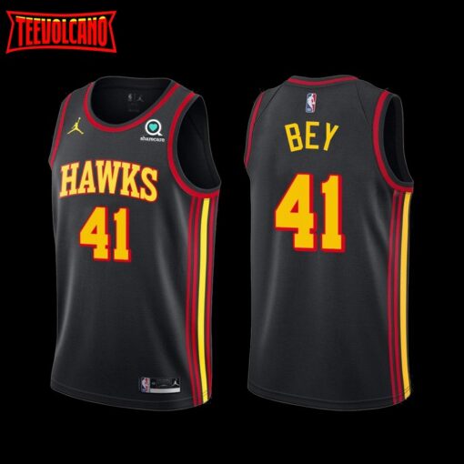 Atlanta Hawks Saddiq Bey 2022-23 Statement Edition Jersey Black