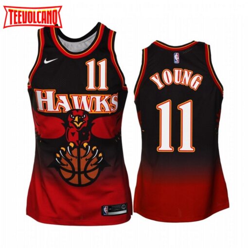 Atlanta Hawks Trae Young 2020 Red Throwback Jersey