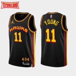 Atlanta Hawks Trae Young 2022-23 Statement Edition Jersey Black