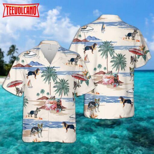 Australian Cattle Dog Summer Beach Aloha Hawaiian Shirt