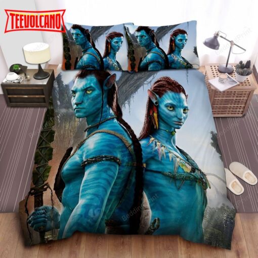 Avatar Neytiri And Jake Sully Close Up Portrait Duvet Cover Bedding Sets