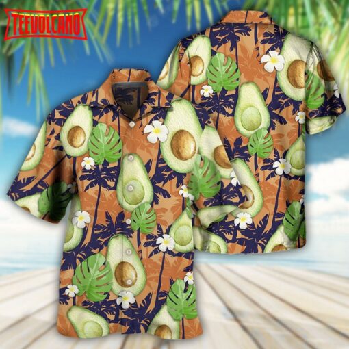 Avocado Tropical Flowers Vibe Hawaiian Shirt