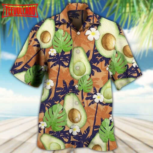 Avocado Tropical Flowers Vibe Hawaiian Shirt