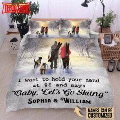 Baby, Let’s Go Skiing Personalized Bedding Sets