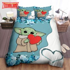 Baby Yoda Bed Sheets Bedspread Duvet Cover Bedding Set