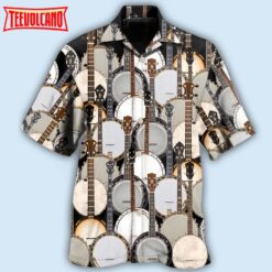 Banjo Love Music Pattern Hawaiian Shirt