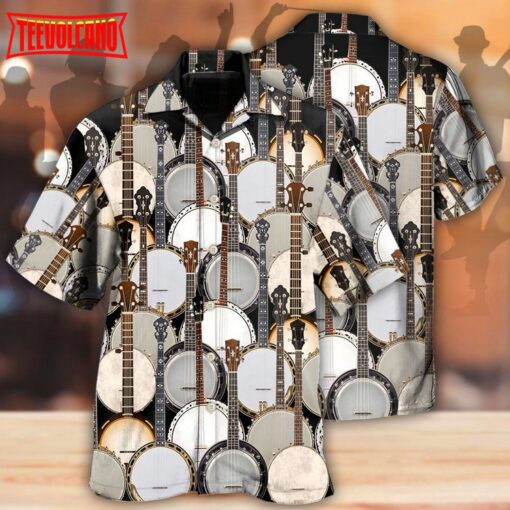 Banjo Love Music Pattern Hawaiian Shirt