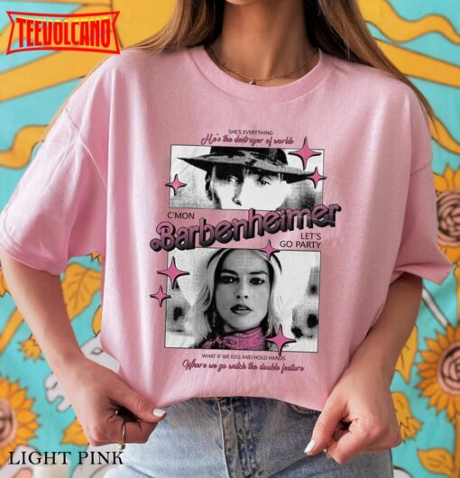 Barbenheimer 90’s Shirt, Barb Oppenheimer Shirts, Barbie With Oppenheimer Shirts