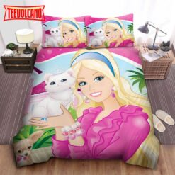 Barbie And Dogs Bed Sheets Duvet Cover Bedding Sets