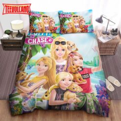 Barbie And Puppies Bed Sheets Duvet Cover Bedding Sets