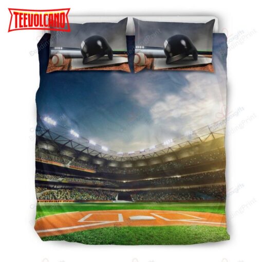 Baseball Field Bedding Set Duvet Cover and Pillow Cases