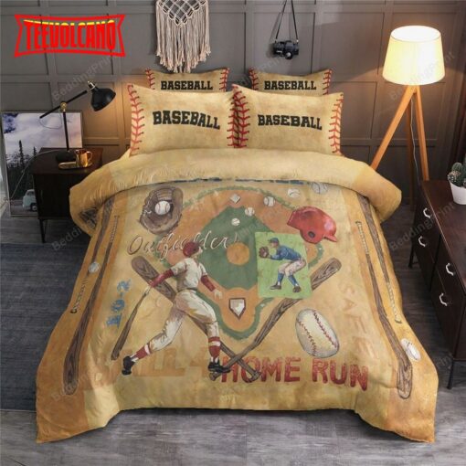 Baseball Home Run Bed Sheets Duvet Cover Bedding Sets