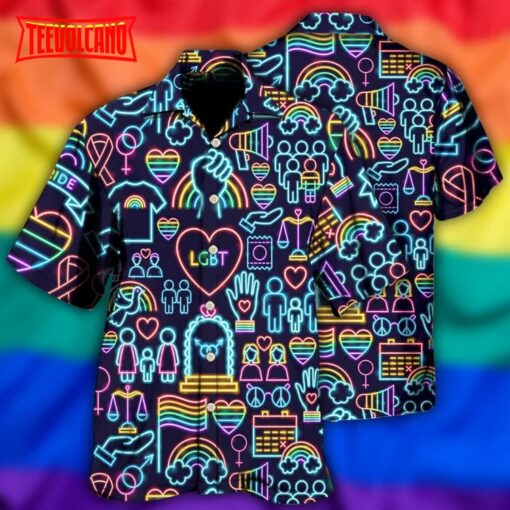 Beach Shirt Lgbt Pride Hawaiian Shirt, Pride Hawaiian Shirt