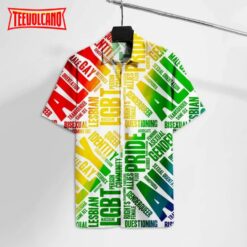 Beach Shirt Lgbt Pride Rainbow Aloha Hawaii Shirt