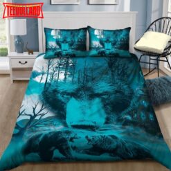 Bear Illustration Bed Sheets Duvet Cover Bedding Sets