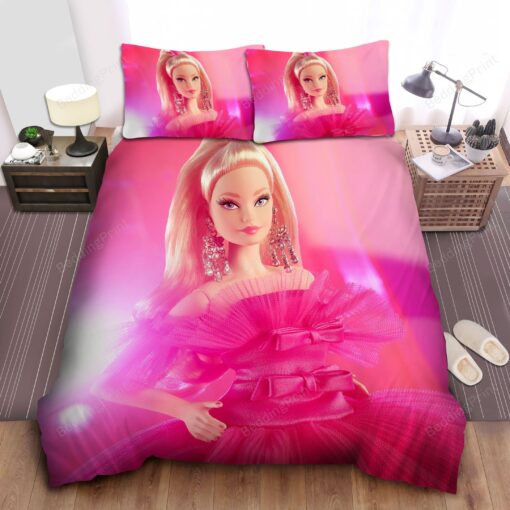 Beautiful Barbie In Pink Dress Bed Sheets Duvet Cover