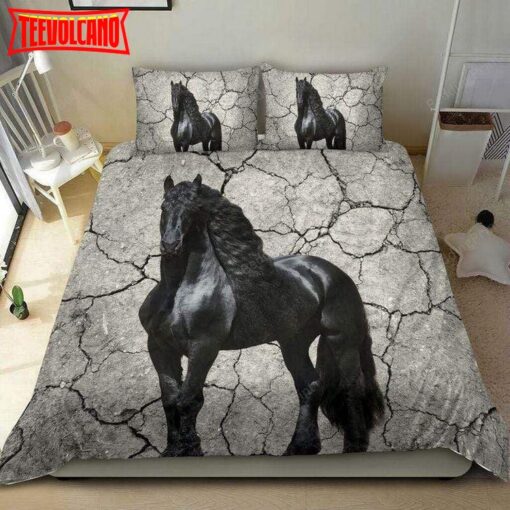 Beautiful Black Horse Bedding Set Bed Sheet Duvet Cover