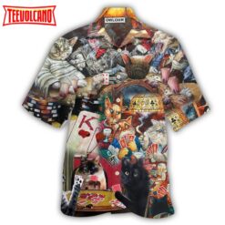 Beautiful Cats Play Poker Hawaiian Shirt