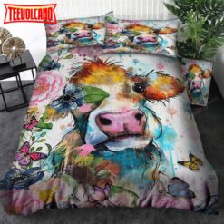 Beautiful Cow Art Bed Sheets Spread Duvet Cover Bedding Sets