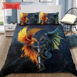 Beautiful Phoenix And Dragon Bed Sheets Duvet Cover Bedding Sets