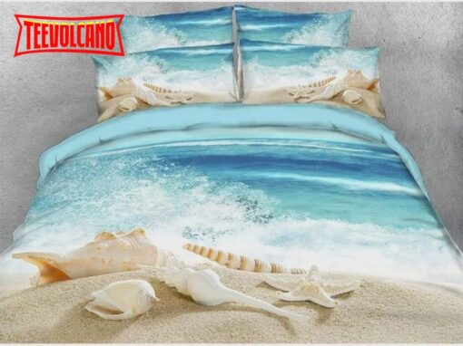 Beautiful Shells on The Beach 3D Duvet Cover Bedding Sets