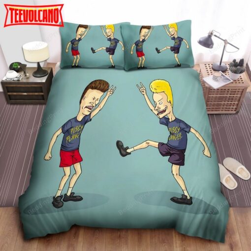 Beavis And Butthead Rock And Roll Bed Sheets Duvet Cover