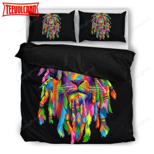 Bedding Lion Rasta Black Duvet Cover &amp Pillow Cases